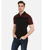 Express Mens Color Block Stripe Moisture-wicking Polo