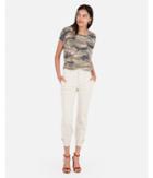 Express Womens Express One Eleven Cropped Camo Boxy Pocket Tee