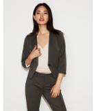 Express Womens Heathered One Button Cutaway Blazer