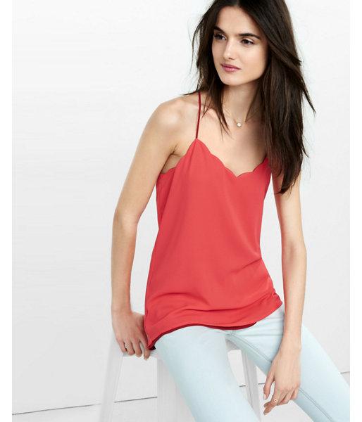 Express Womens Scallop Trim Reversible Barcelona Cami