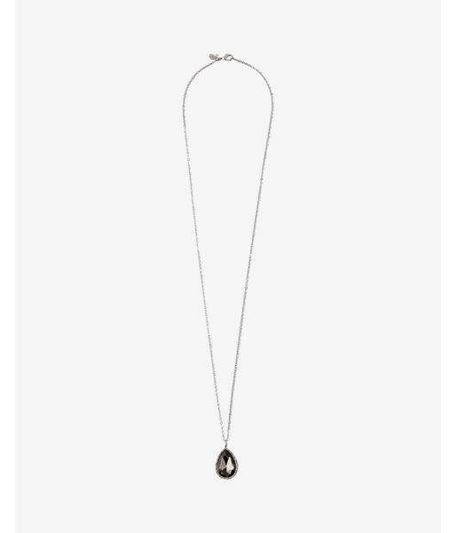 Express Womens Pave Teardrop Pendant Necklace