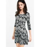 Express Women's Dresses Feather Print Scoop Back