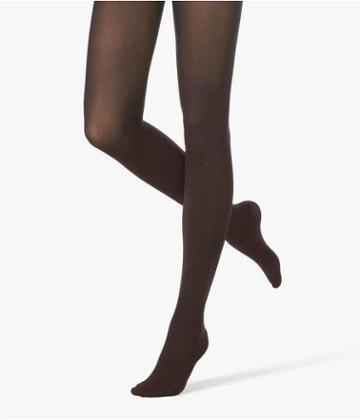 Womens Opaque Full Tights Brown S/m
