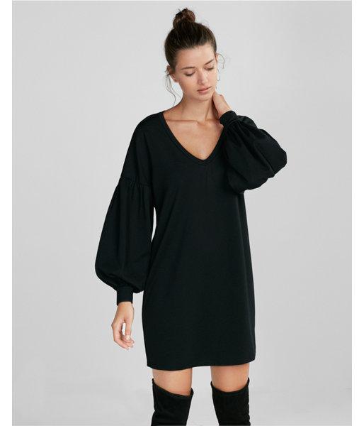 Express Balloon Sleeve Sweatshirt Dress