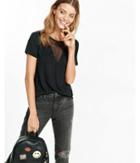 Express Mesh Deep V-neck Tee