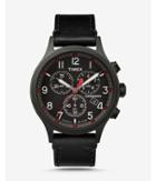 Express Mens Timex Scout Leather-strap Chronograph Watch