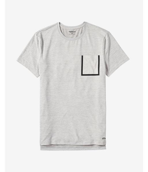 Express Mens Space Dyed Contrast Trim Pocket T-shirt