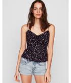 Express Womens Floral Tie Front Peplum Cami