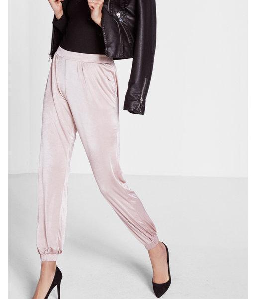 Express Womens Washed Satin Jogger Pant