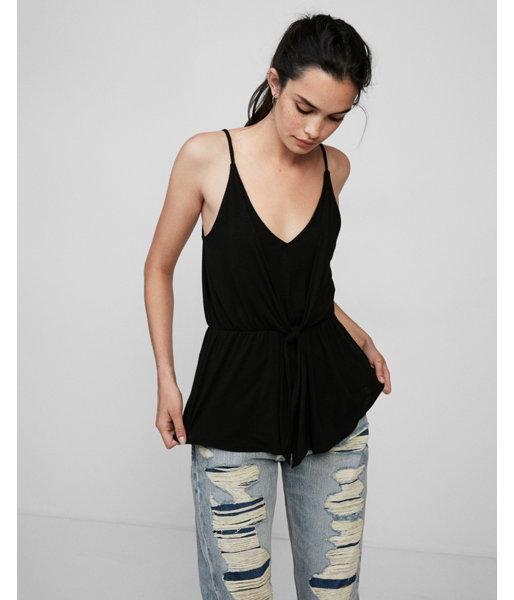 Express Womens Double Layer Tie Front Tank