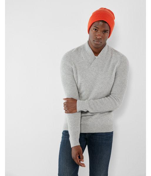 Express Mens High Shawl Neck
