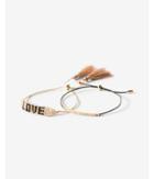 Express Set Of Two Rhinestone Love Pull-cord Bracelets