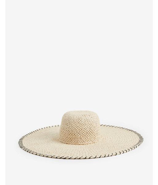 Express Womens Oversized Whipstitch Floppy Hat