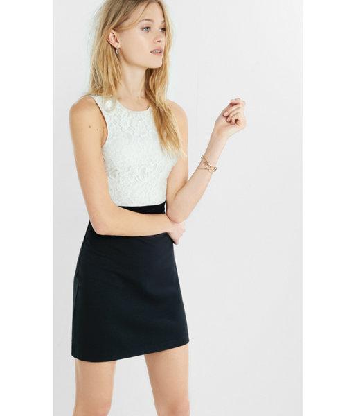Express Women's Dresses Lace Bodice A-line Dress
