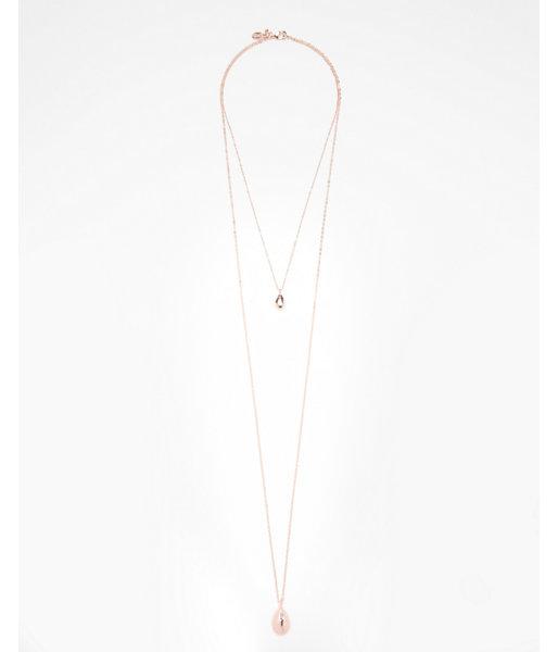 Express Womens Teardrop Pendant Hi-lo Drop Necklace