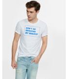 Express Mens White Bracket Breaking Graphic T-shirt