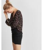 Express Floral Vine Print V-neck Blouse