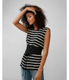 Express Womens Striped Corset Front Top