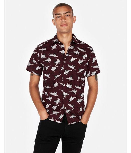 Express Mens Bird Print Short