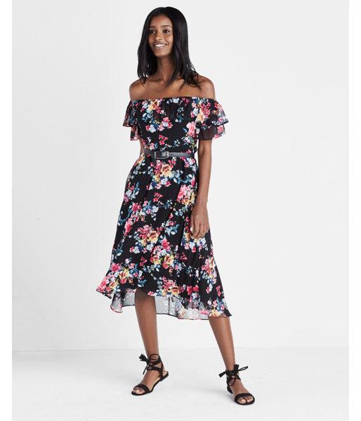 Express Womens Off The Shoulder Ruffle