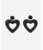 Express Womens Thread Wrapped Heart Drop Earrings