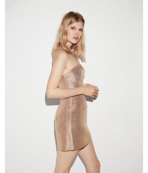 Express Womens Metallic Strapless Dress