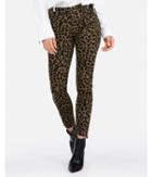 Express Womens Mid Rise Leopard Stretch Ankle Jean