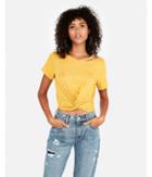 Express Womens Express One Eleven Twist Front Cropped Tee