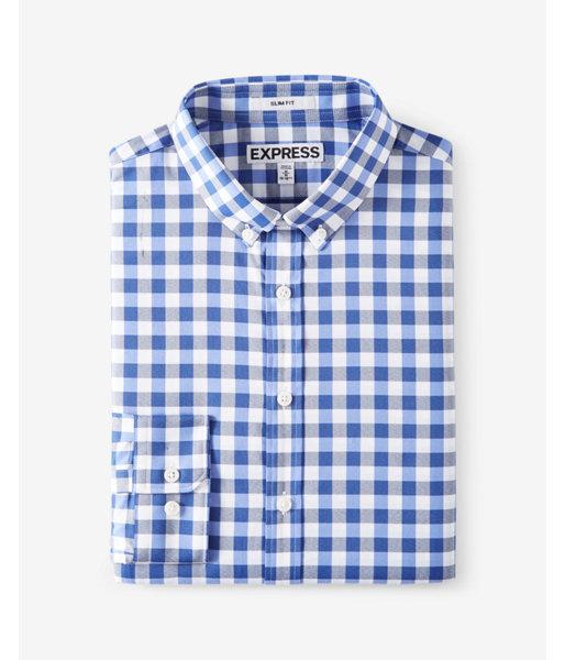 Express Mens Extra Slim Fit Check Performance Dress