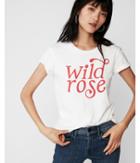 Express Womens Wild Rose Easy Graphic Tee