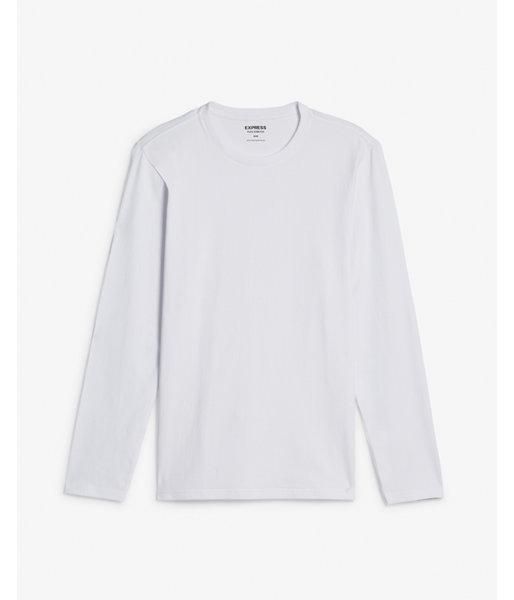 Express Mens Slim Stretch Long Sleeve Crew Neck Tee