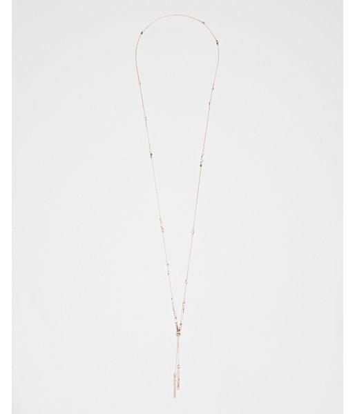 Express Womens Beaded Pendant Drop Necklace