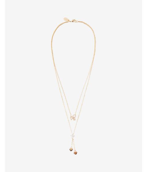 Express Embellished Love Layered Necklace