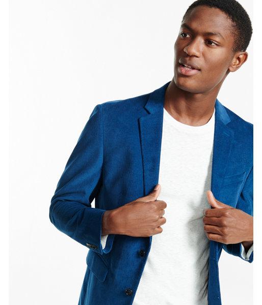 Express Mens Slim Photographer Corduroy Blazer