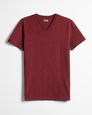 Express Mens Heathered Slim Stretch Cotton V-neck T-shirt