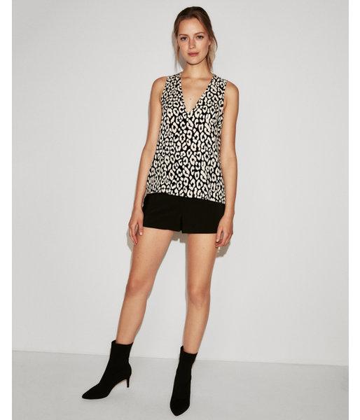 Express Womens Leopard Print Tie Back Tank