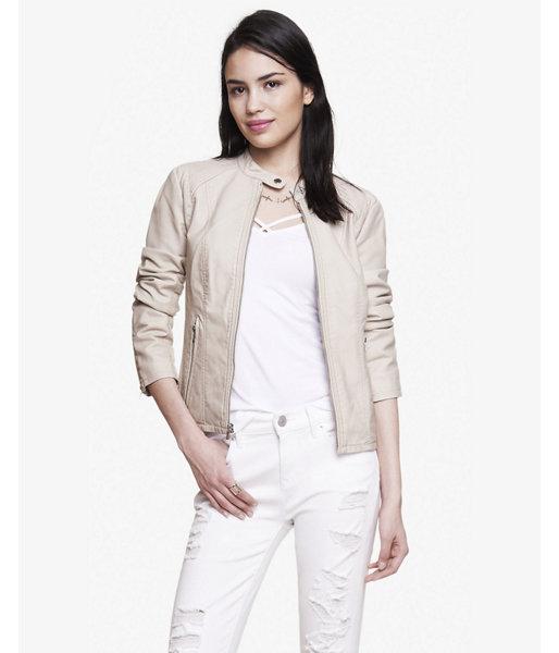 Express Womens Express Womens Who What Wear Pick (minus The) Leather Double Peplum Jacket
