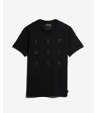 Express Mens Black Exp Nyc Usa Stacked Raised Graphic Tee