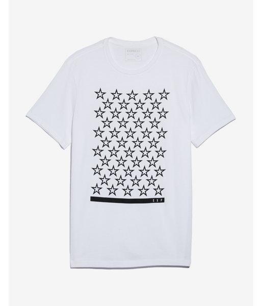 Express Mens Exp Fifty Stars Graphic Tee
