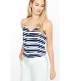 Express Women's Camis Navy And Ivory Striped Barcelona Cami