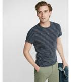 Express Mens Fine Stripe Short Sleeve Crew Neck Tee