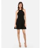 Express Womens Ribbed High Halter Neck Fit And Flare Dress