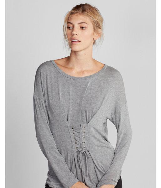 Express Womens Lace-up Corset Front Tee
