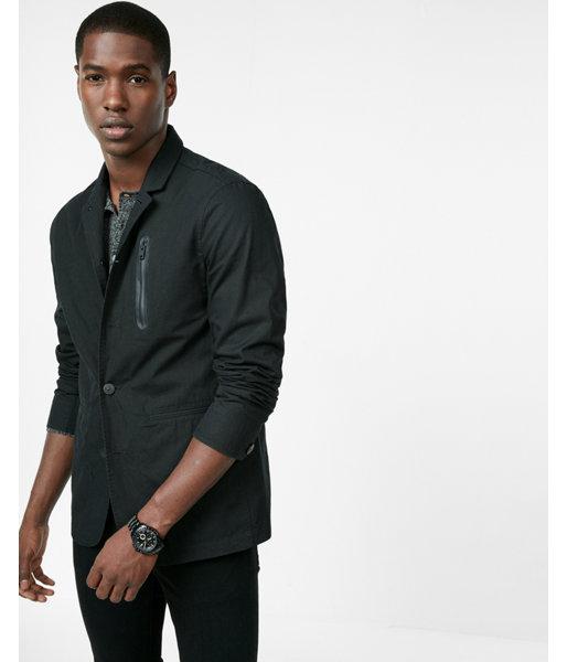 Express Cotton Heat Seal Zip Blazer