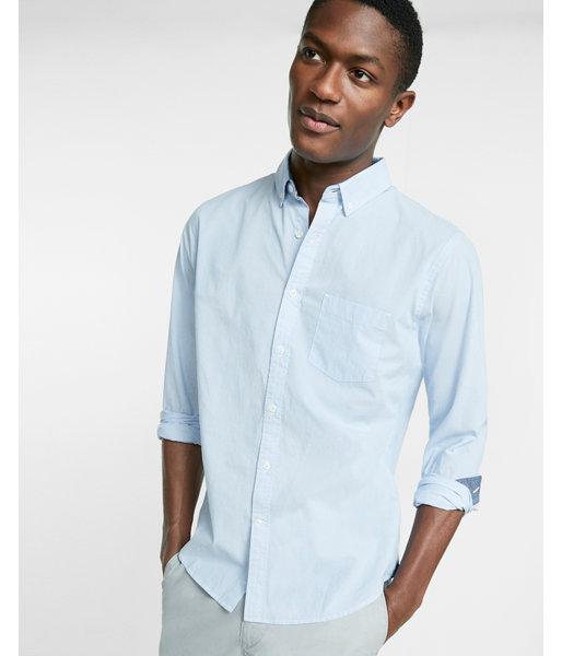 Express Soft Wash Pinstripe Button-down Collar Cotton