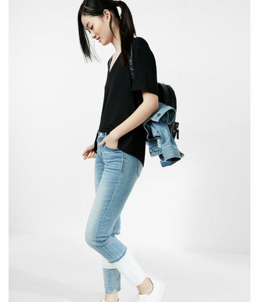 Express Oversized Jersey V-neck Tee