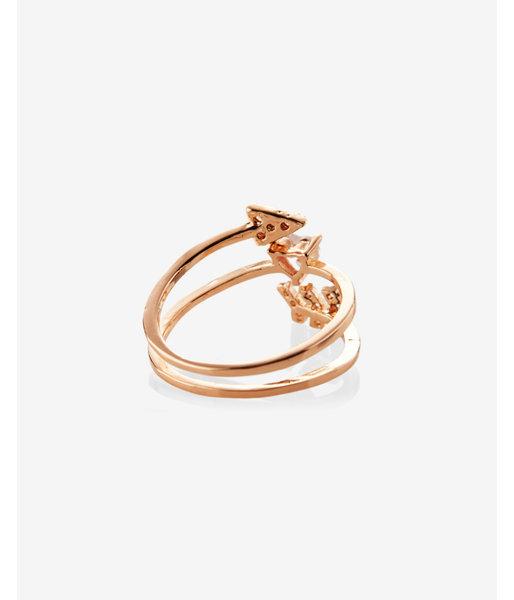 Express Womens Embellished Arrow Wrap Ring