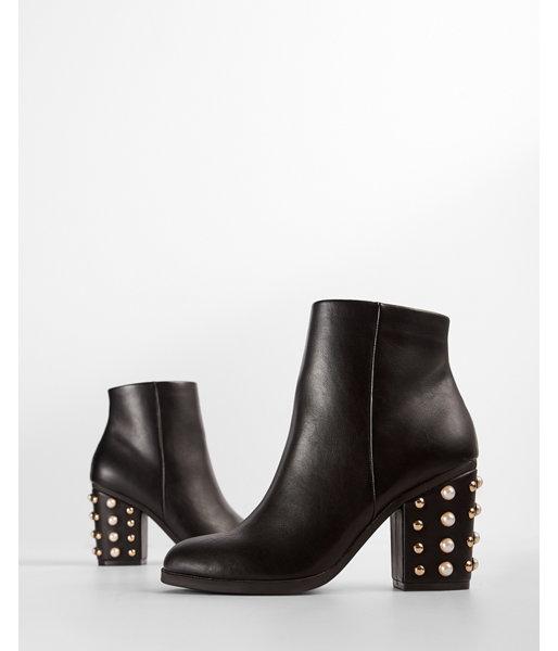 Express Beaded Heeled Boots