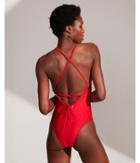 Express Womens Shimmer Lace-up One-piece