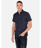 Express Mens Slim Floral Print Button-down Short